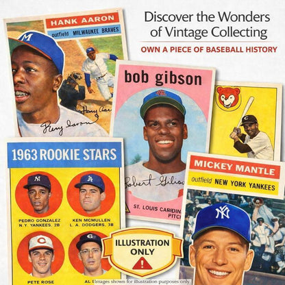 Vintage Baseball Card Vanity Slab Mystery, Authentic Topps Era Card 50 to 100+ Years Old in Display Case