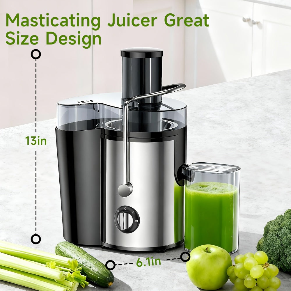 Centrifugal Juicer 600W Wide Mouth Juice Extractor - 3-Inch Feed Chute, High Juice Yield, Fast Juicing