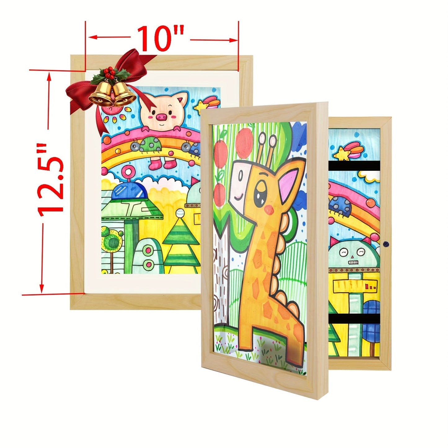 Kids Art Frame Changeable Front-Opening Display, Children Artwork Picture Frame for 8.5x11 & 10x12.5 Drawings