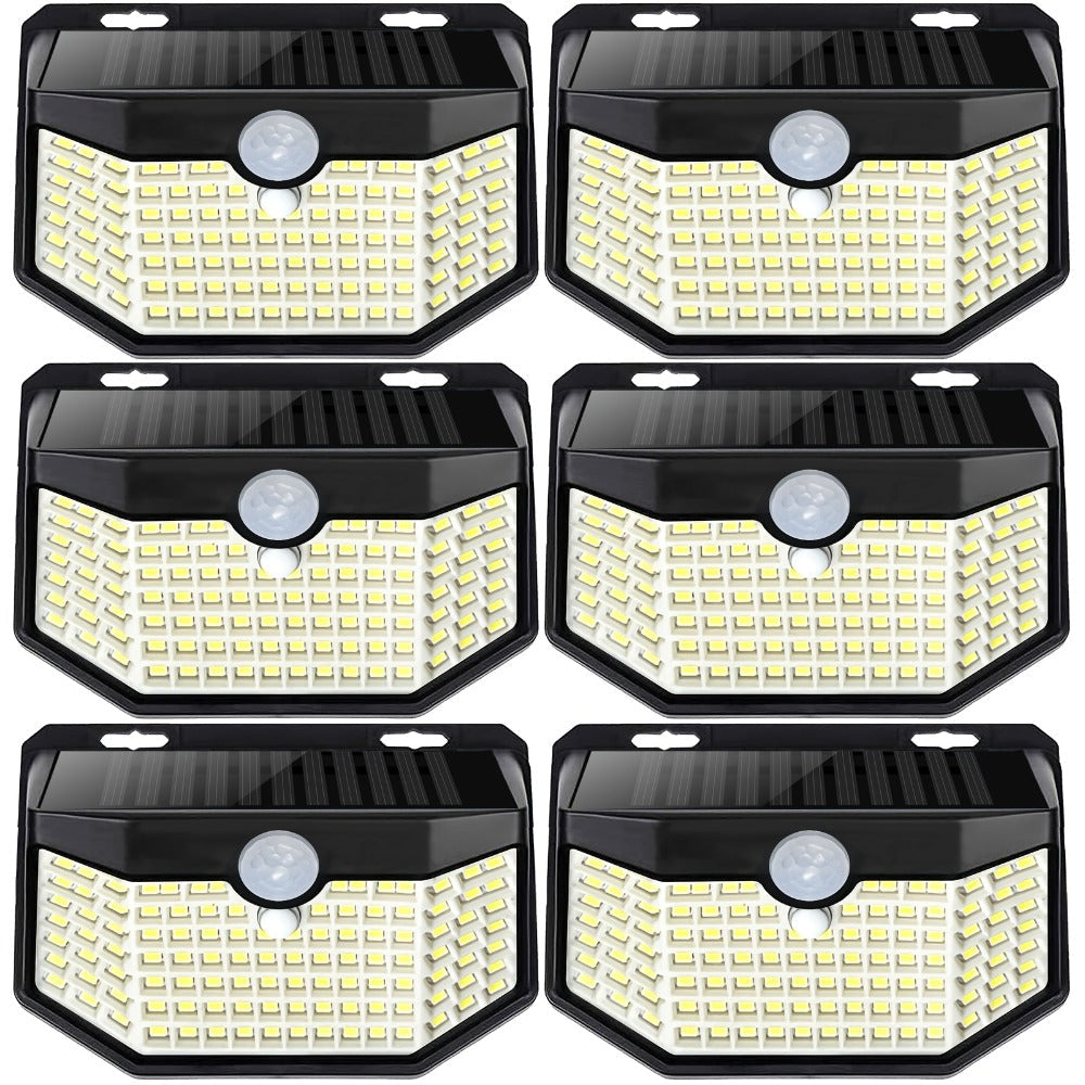 Solar Step Lights Outdoor 120 LED Motion Sensor, 270° Wide Angle Wall Light with 3 Modes, Solar Powered Stair Light for Pathway