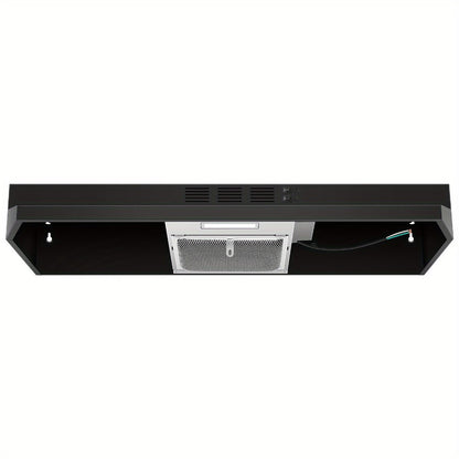 Range Hood 36 Inch Under Cabinet Ducted Ductless Convertible Stainless Steel 350CFM 2-Speed for Home Cooking, Dining and Outdoor Meals