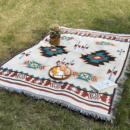 Picnic Blanket Bohemian | Camping Mat Tablecloth Sofa Blanket Indoor Outdoor Universal Carpet