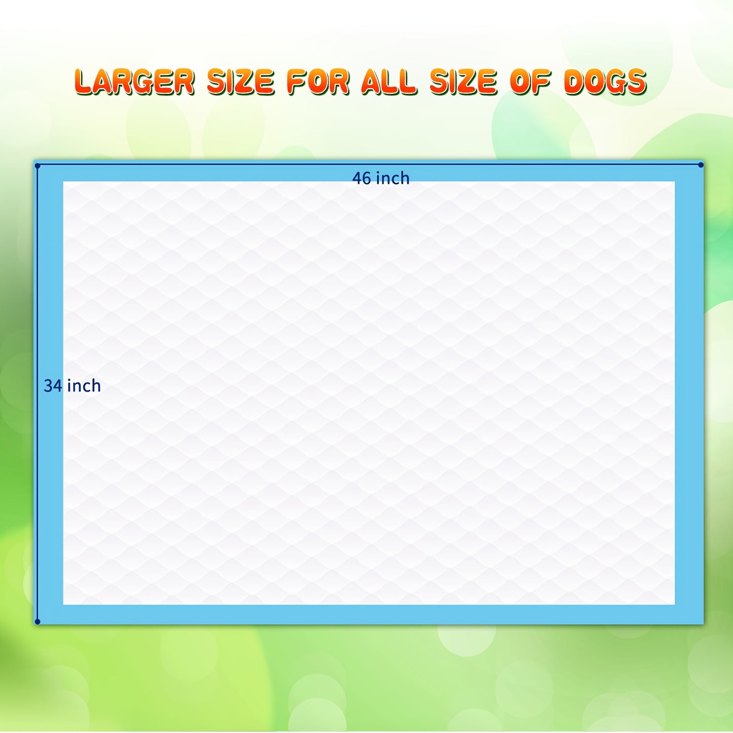 Puppy Pee Pads, Extra Large 34x46 Inch – 6-Layer Leak-Proof Super Absorbent Puppy Pee Pads, 30-Count Pack for Indoor Potty Training
