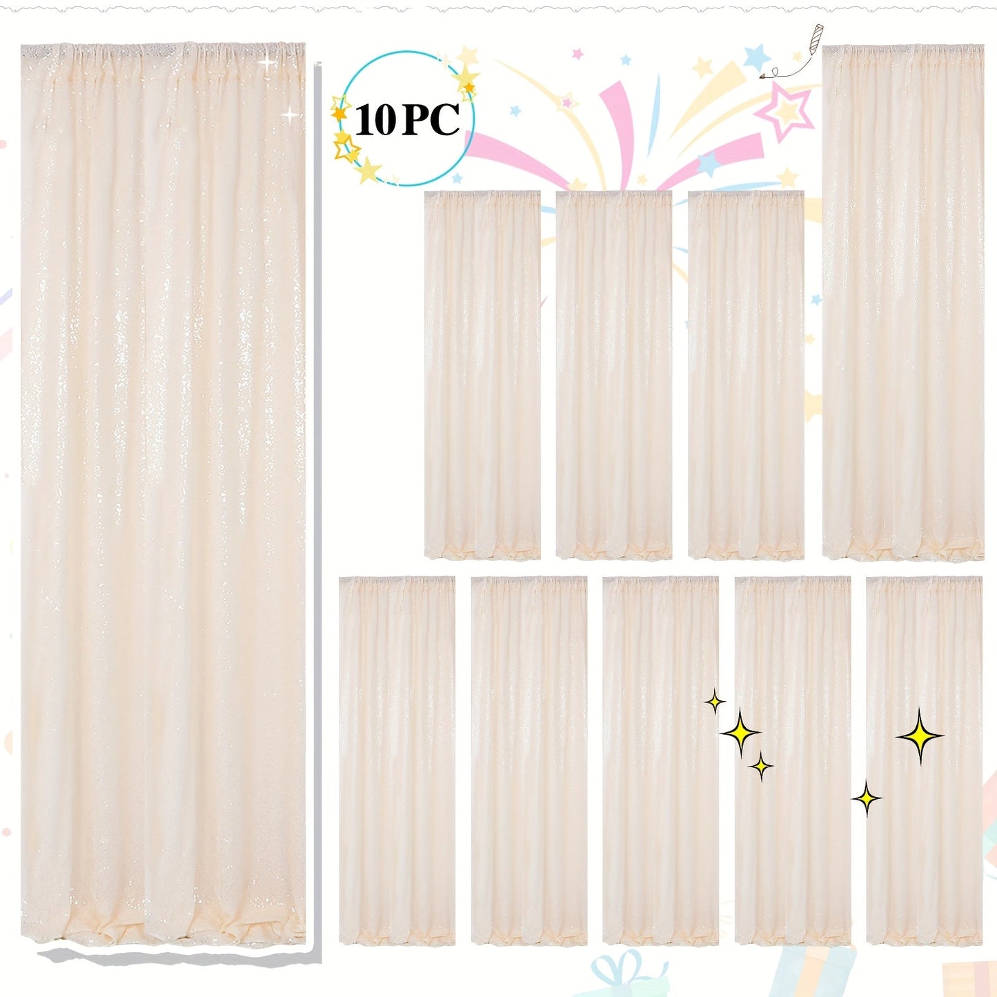 Sequin Backdrop Curtains 2FTx8FT Glitter Photography Background Panels for Party Wedding Birthday for an Everyday Personal Care Routine
