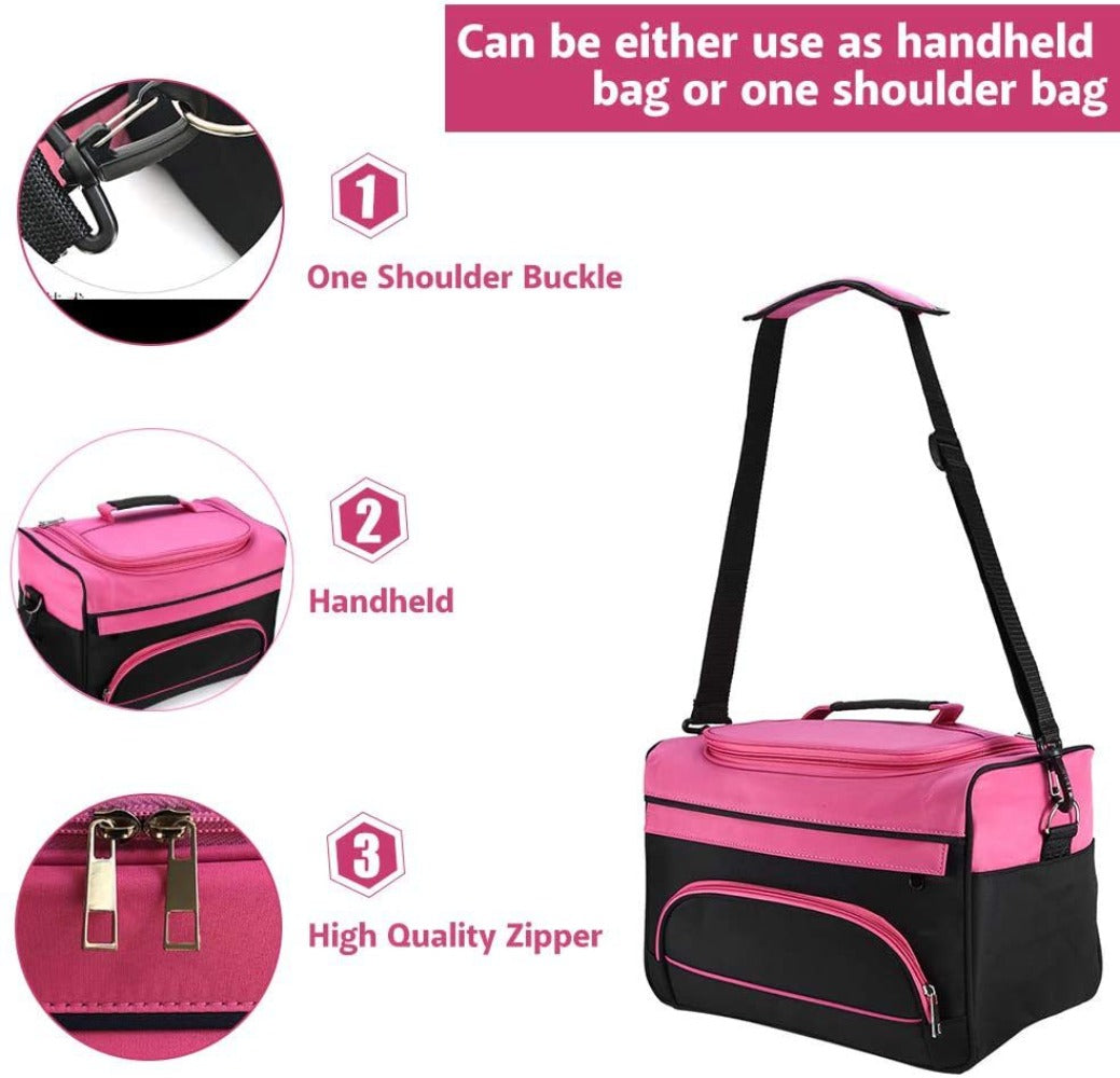 Hairdresser Tool Bag Multi-Functional Salon Styling Organizer with Adjustable Strap Large Capacity Hair Makeup Artist Case for Professionals