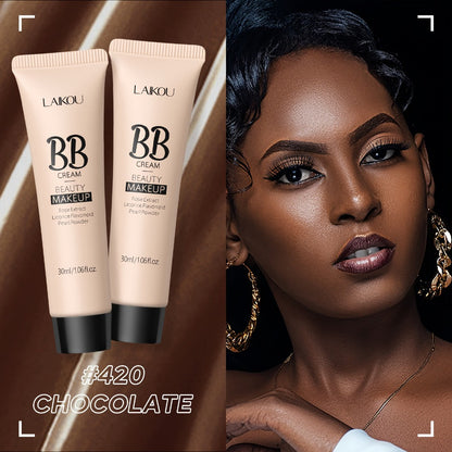BB Cream 2 Pcs Set Waterproof, Pore-Minimizing Full Coverage Foundation with Blemish Concealer & Glycerin Hydration