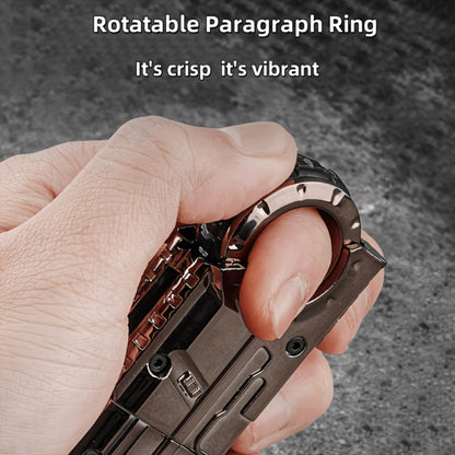 Alloy Finger Pistol Fidget Toy, One-Touch Cartridge Ejecting Stress Desk Toy, Cool EDC Novelty Gift for Adults Men Teens