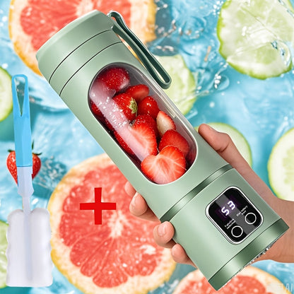 Portable Juicer USB Rechargeable with LED Display - Handheld Personal Blender for Smoothies, Juice & Ice Crush