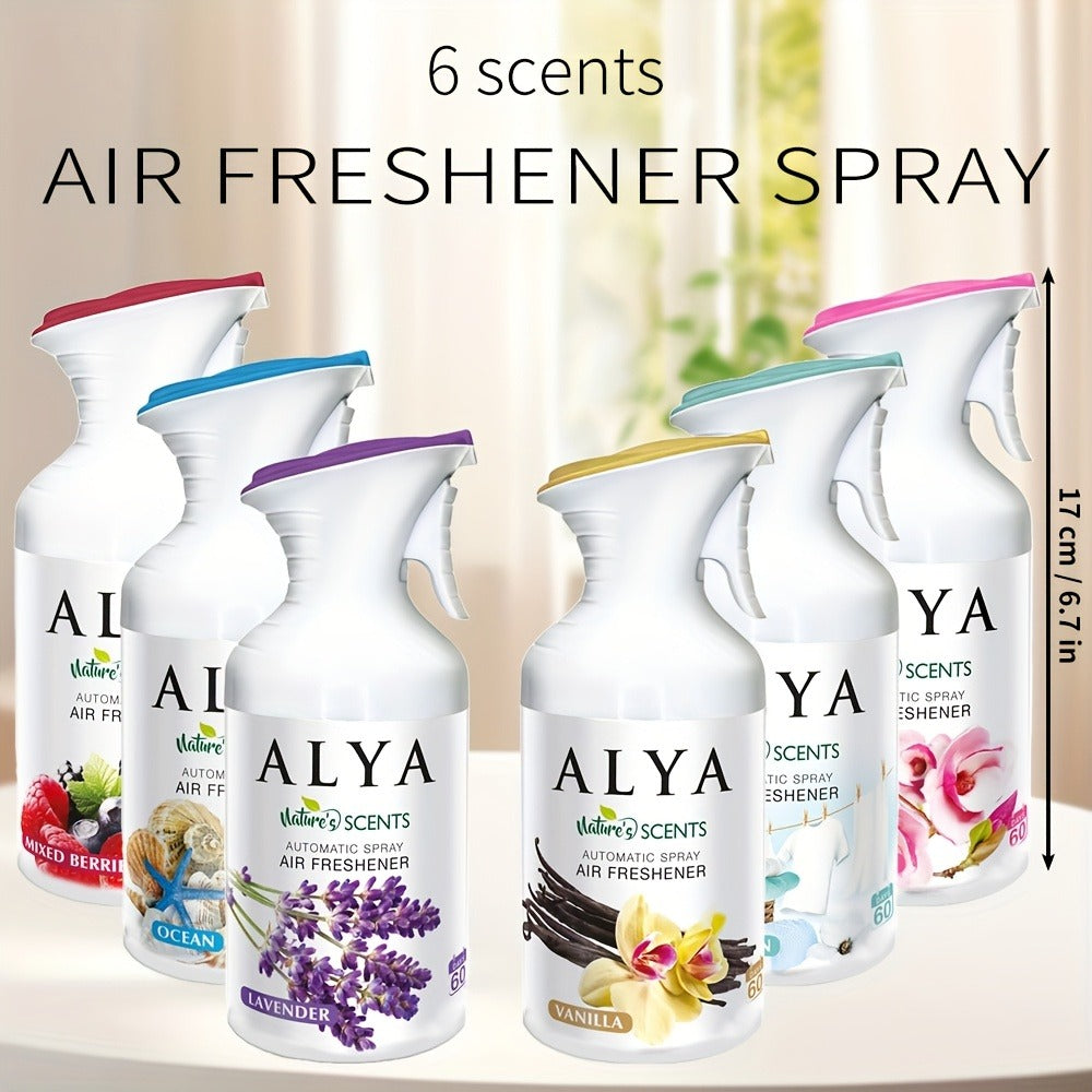 Aromatherapy Air Freshener Spray 8.45oz, 6 Scents: Lavender, Magnolia, Mixed Berries, Ocean, Cool Linen & Vanilla