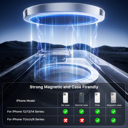 MagSafe Magnetic Wireless Charging Pad 15W Snap Alignment, Fast Charger for iPhone 17/16/15/14/13/12 & AirPods Pro/3/2