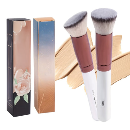 Makeup Brush Set, 30-Piece Nylon Bristle Collection with Alloy Handles, Face and Eye Brush Shapes and Storage Pouch