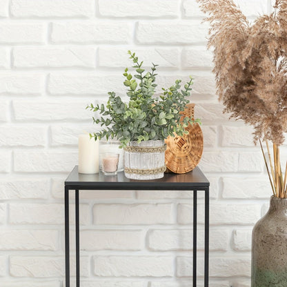 Fake Plants Artificial Plants Indoor 4-Pack Small Potted Greenery in Paper Pulp Pots for Entryways, Bedrooms and Living Spaces