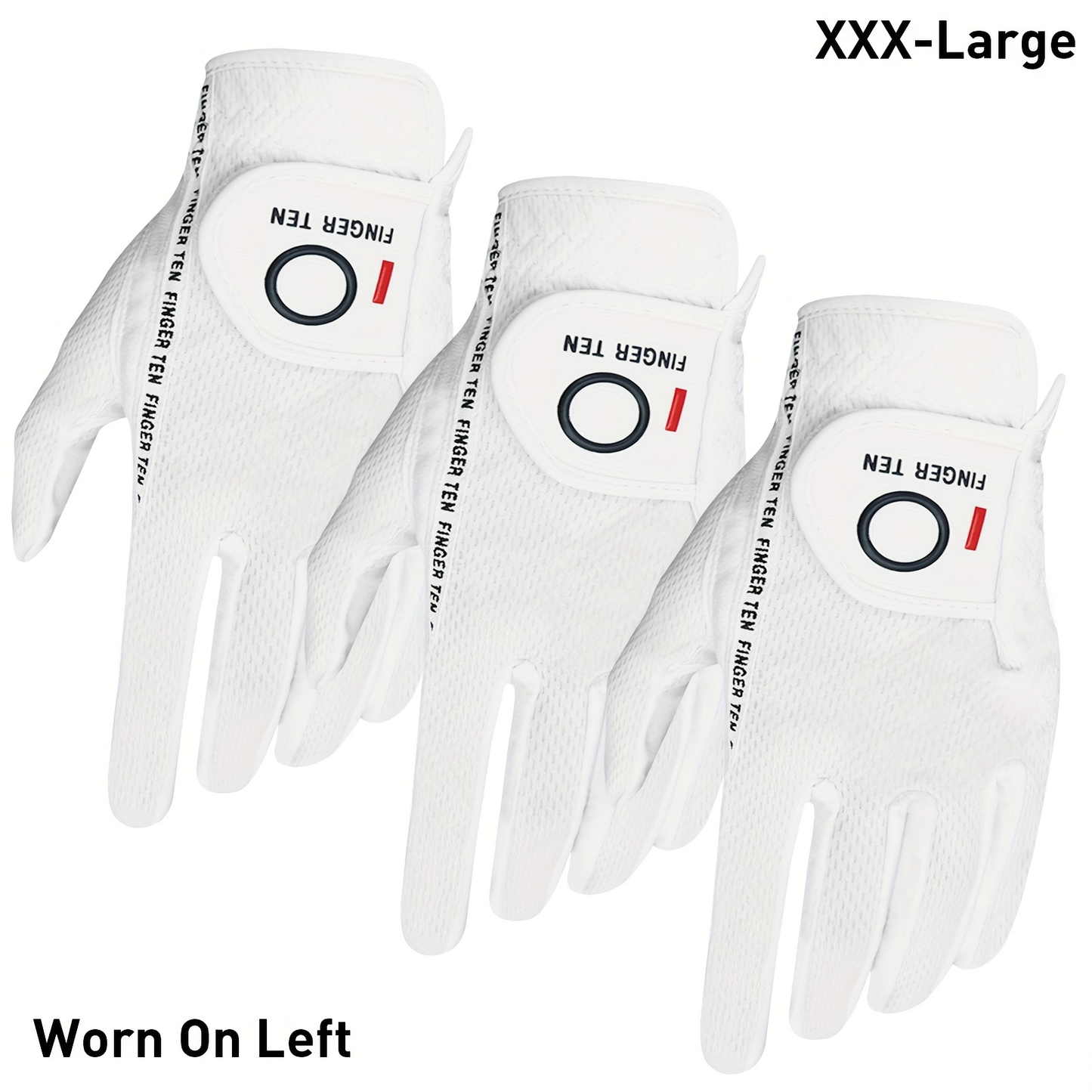 Wet Weather Golf Gloves Rain Grip 3-Pack for Men | Breathable Water-Resistant Golf Gloves for Left & Right Hand