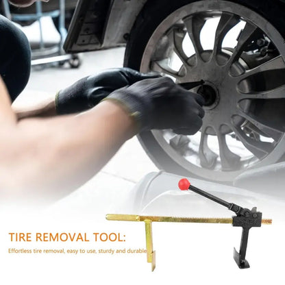 Bead Breaker Tool Heavy-Duty Manual Tire Changer with Safety Guard, Durable Steel Construction Universal Tire Service Equipment for Cars