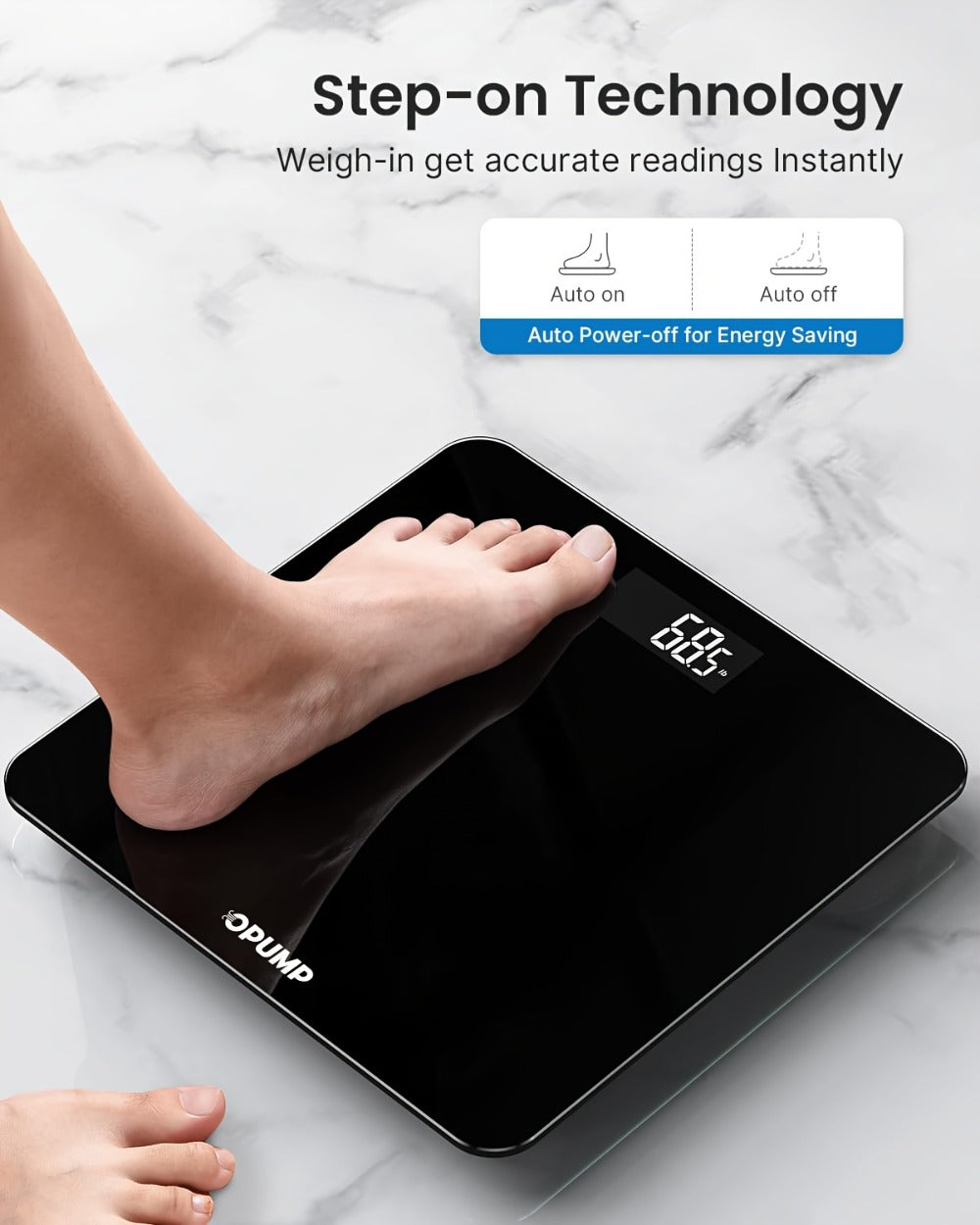 Digital Bathroom Scale High Precision, Electronic Body Weight Scale with Backlit HD LCD Display, kg/lb/st Switchable