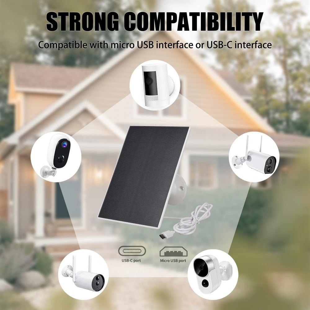 3-Pack Portable Solar Panel Kit 5V 3W with 360° Adjustable Mount, USB & Type-C Output for an Everyday Personal Care Routine