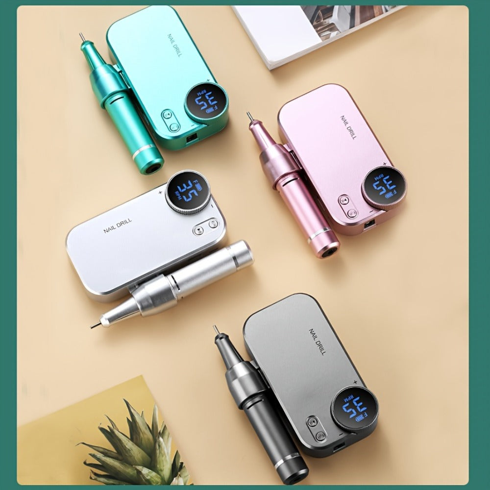 Electric Nail Polisher & Buffer Rechargeable High Power, Professional Manicure Pedicure Machine for Nail