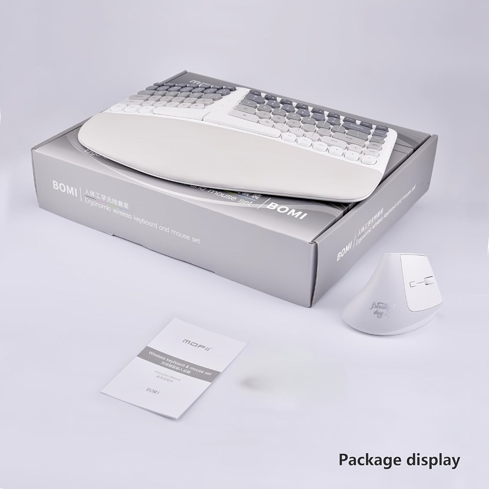 Wireless Keyboard and Mouse Combo with Wrist Support Anti-RSI Silent Keys 2.4GHz Plug-and-Play for an Everyday Personal Care Routine