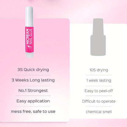 Acrylic Nail Glue Set 14 Pcs No Lamp Quick Dry Super Strong Bond – 12×2ml + 2×7ml Bulk Pack for Press On Nails, Fake Nails