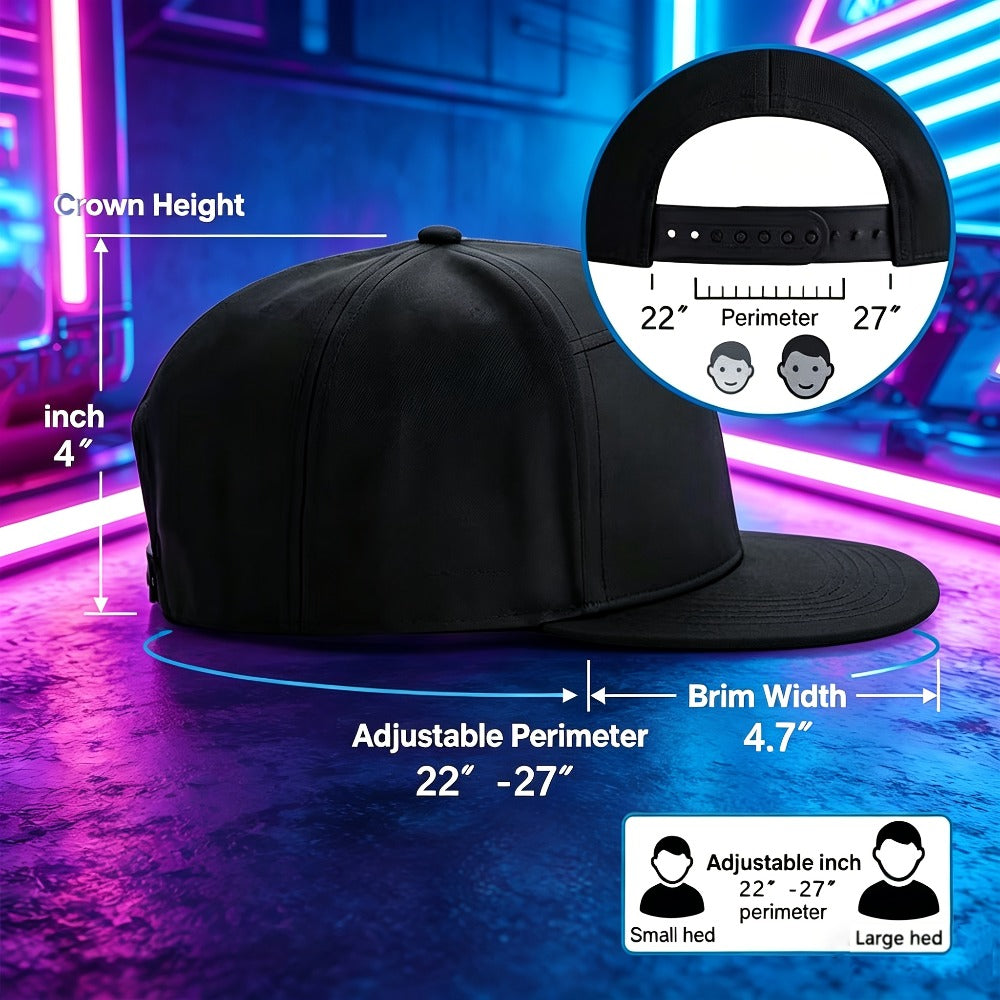 LED Party Hat App Controlled Programmable Light Up Hat, Custom Text Music Images for Rave Club Dance Halloween 4th of July Festival