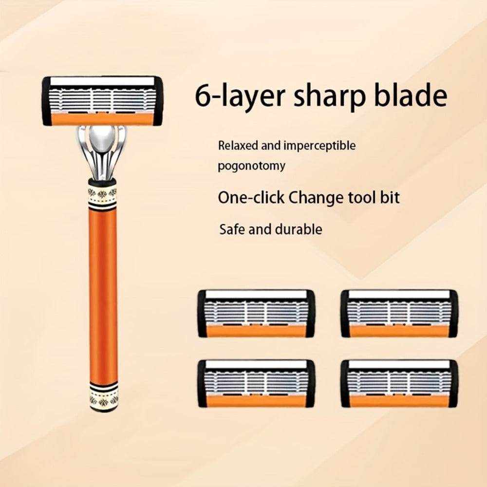 Double Edge Safety Razor Set for Men with 2 Handles & Stainless Steel Replacement Blades – Barber-Quality Close Shave Manual Shaving Kit