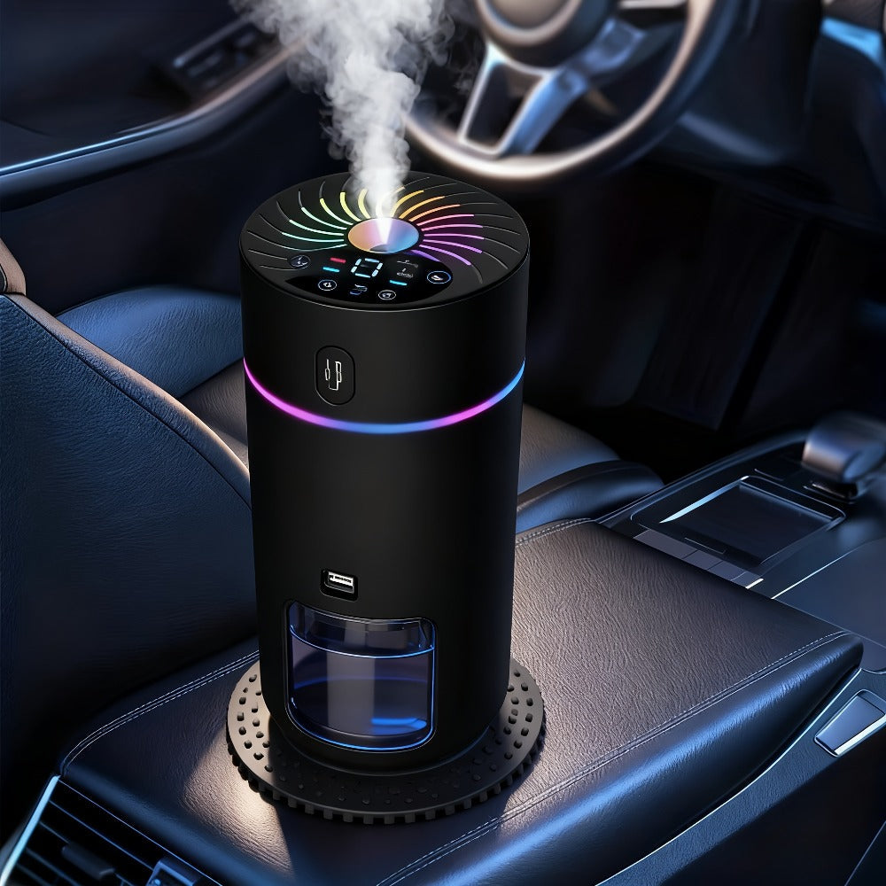 USB Cool Mist Humidifier with Color-Changing Night Light, Portable Desktop Car Aromatherapy Humidifier Nano Fine Mist Facial Steamer