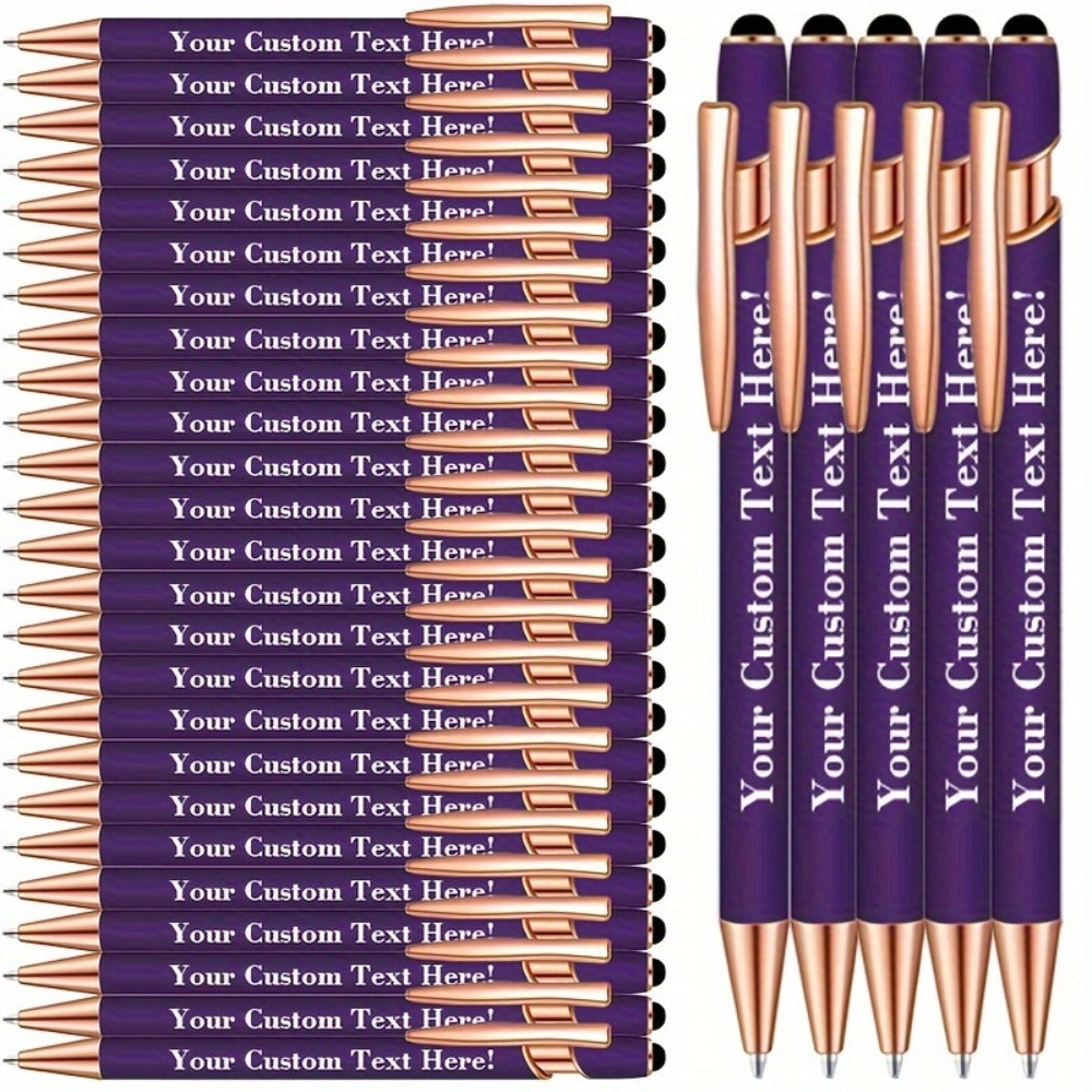 Custom Engraved Luxury Pens Bulk Set with Touch Tip & Grip - Personalized with Logo, Name or Text