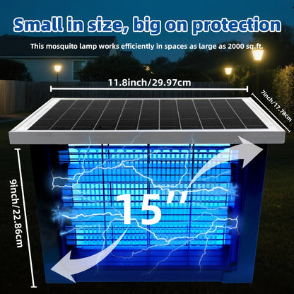 Solar Bug Zapper Outdoor Rechargeable | Patio Garden Backyard Camping