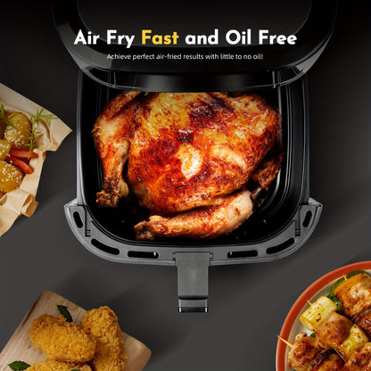 8.5QT Digital Air Fryer 8-in-1 with Touchscreen Display & 8 Presets, 1500W Air Fry, Bake, Roast & Broil, Stainless Steel Basket