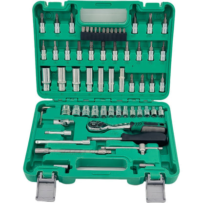 Mechanic Tool Kit Auto Repair Socket Set 1/4" 3/8" 1/2" Drive Ratchet Wrench Combination – 53 to 216-Piece Professional Grade Car Repair
