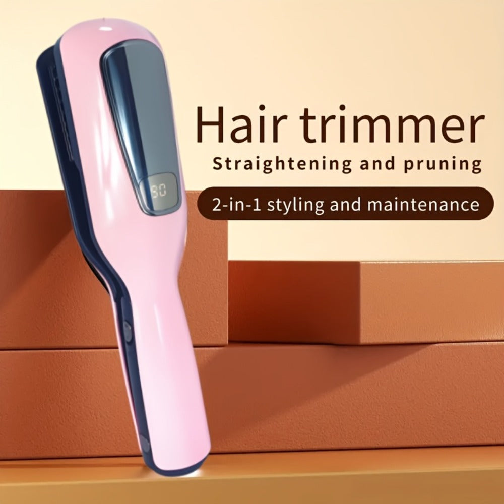 Split End Hair Trimmer for Women Portable Rechargeable Electric Hair Clipper for Split End Removal – 500mAh USB Charging Compact Pink Hair