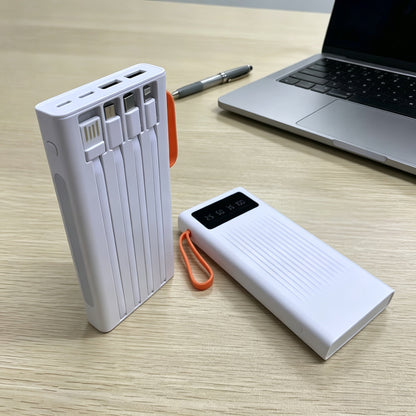 Power Bank for Camping, 10000-30000mAh with 15W Charging, Four-in-One Cable and Four-Mode Camping Light