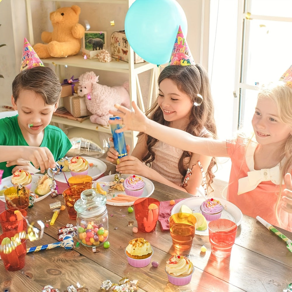Aluminum Foil Baking Cups with Lids, Disposable Cupcake Molds with Spoons, Foil Dessert Cups for Pudding Muffins Mousse