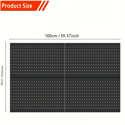 Pegboard Wall Organizer with Metal Hooks - Garage Tool Storage Board for Workshop Warehouse for Entryways, Bedrooms and Living Spaces