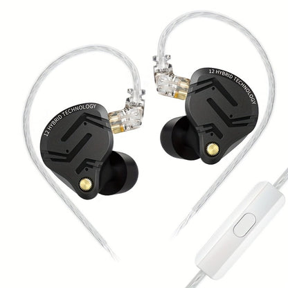 KZ ZS12 PRO X In-Ear Monitor Hybrid IEM Headphones Detachable Cable Noise Cancelling for Bedside Audio, Alarms and Room Entertainment