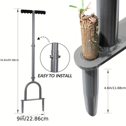 Lawn Aerator, Manual Core Aerating Tool Dethatching Compacted Soil for Garden, Patio and Yard Use
