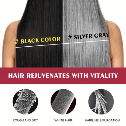 Hair Color Shampoo, EELHOE Silver Gray Two-Bottle Set with 3.38oz in Each Labeled Pump Bottle