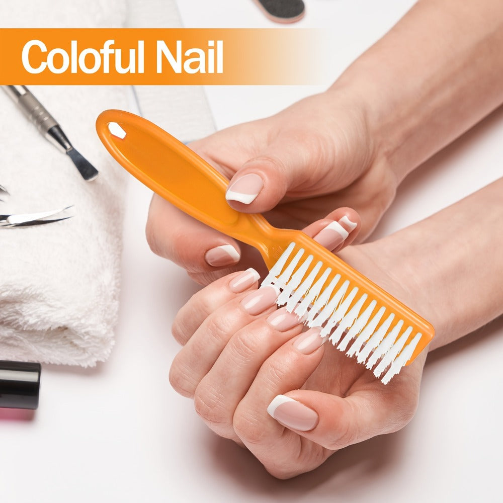 Fingernail Scrub Brush Set 120pcs Bulk – Handle Grip Nail Cleaning Brushes with Soft & Stiff Bristles, Manicure Pedicure Nail Cleaner Tools