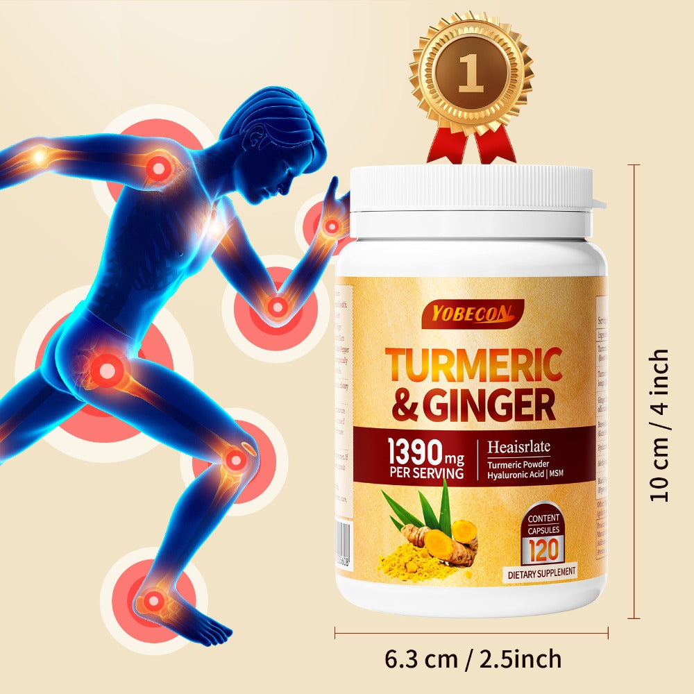 Turmeric Supplement with Black Pepper, Sports Recovery, Skin Health & Digestion Support for Women & Men