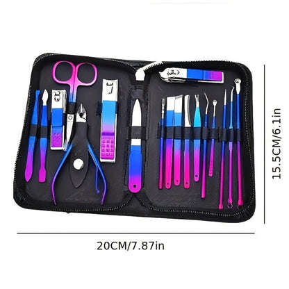 Manicure Set 9 18 30 60pcs Professional Nail Clipper Pedicure Kit Portable Travel Grooming Tools – Cuticle Trimmer Nail File Nail Care Gift