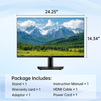 27-Inch QHD 100Hz Computer Monitor 2560x1440 IPS Display, AMD FreeSync, Ultra-Thin Bezel, HDMI DisplayPort