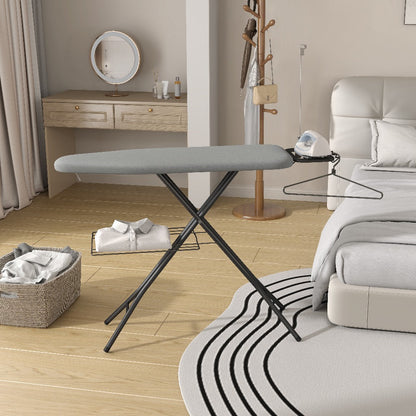 Ironing Board Full Size Foldable Height Adjustable with Clothes Rack Cord Holder 4-Layer Pad Heavy Duty Steel Legs for Laundry Room Living