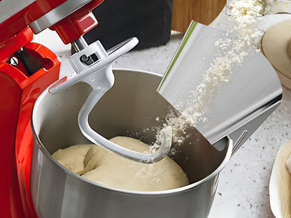 Stand Mixer Pouring Chute Stainless Steel – Dishwasher Safe Pouring Shield for KitchenAid Tilt-Head & Bowl-Lift Models