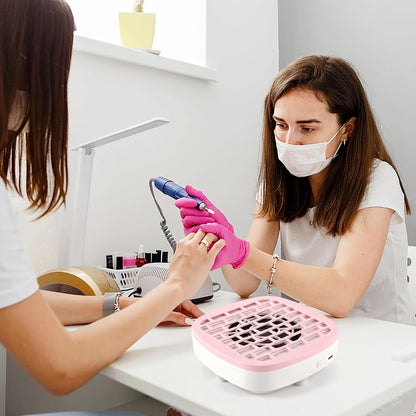 Nail Dust Collector Mini USB Electric Vacuum Cleaner with 10 Filter Pads & Strong Suction, Portable Nail