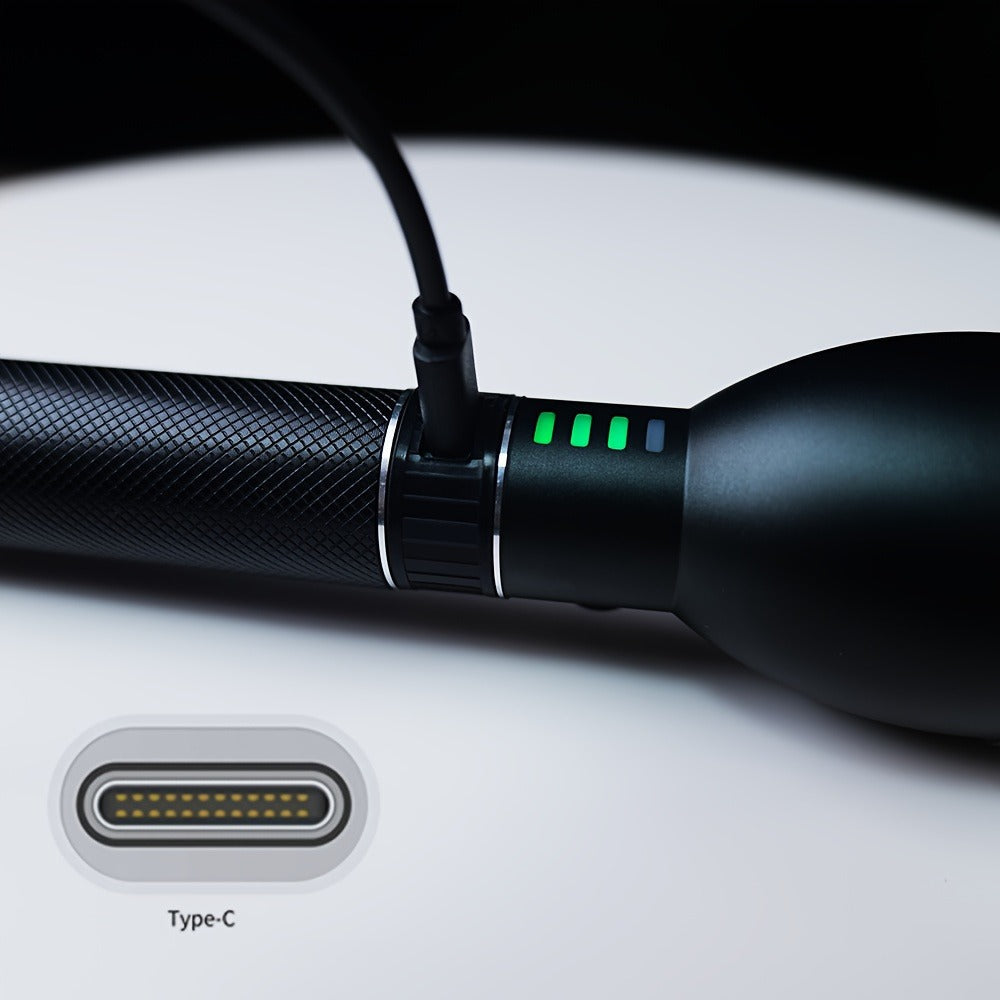 Rechargeable Flashlight 4000mAh Long Battery Life, High- Built-In Battery Outdoor Torch for Entryways, Bedrooms and Living Spaces