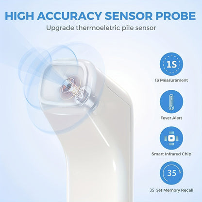 Blood Pressure Monitor Wrist & Forehead Thermometer 2-in-1 Set, Rechargeable with 2x99 Memory, Large LCD