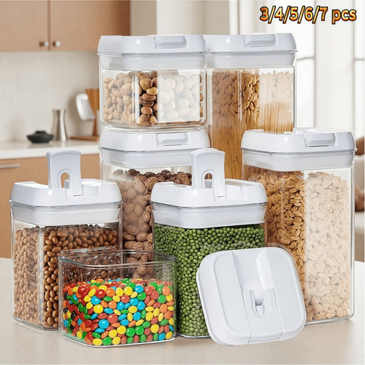 Plastic Food Storage Containers with Lids – Leak Proof Airtight Kitchen Organizer Set for Home Cooking, Dining and Outdoor Meals