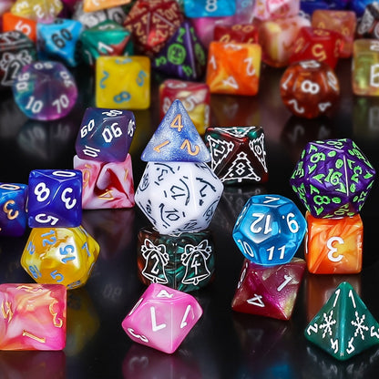 Mystery Box DnD Dice Set 72pcs Blind Box 9 Sets Random Polyhedral Dice with the Listed Color, Size or Set Options for Everyday Use