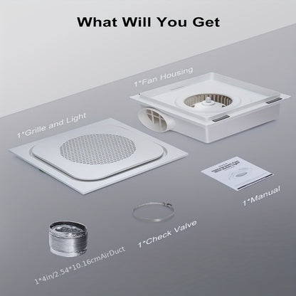 Bathroom Exhaust Fan with Light 150 CFM 1.0 Sone - 40W LED Night Light Ventilation Fan Combo, Quiet Bath Fan with Blue LED