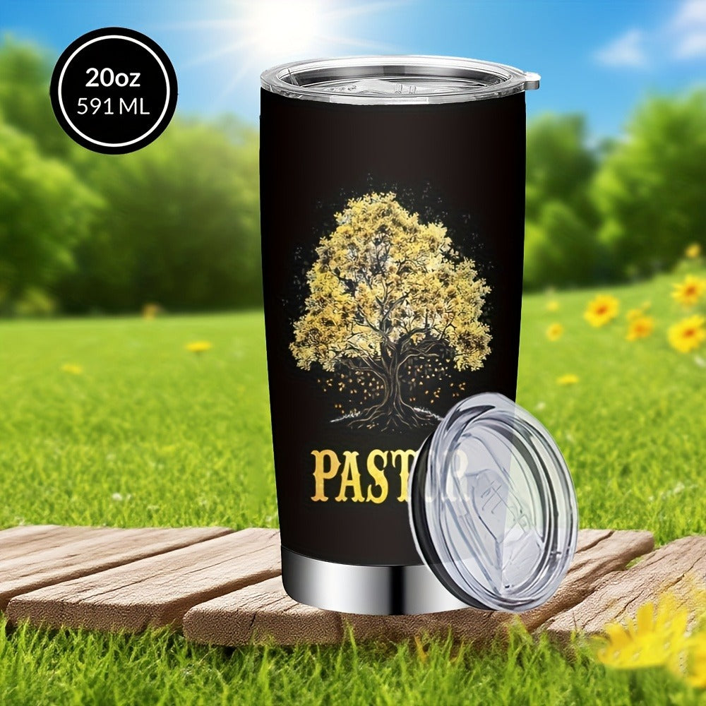 Insulated Tumbler 20oz Tree of Life Graphic Stainless Steel Travel Mug with Lid and Straw for Everyday Use